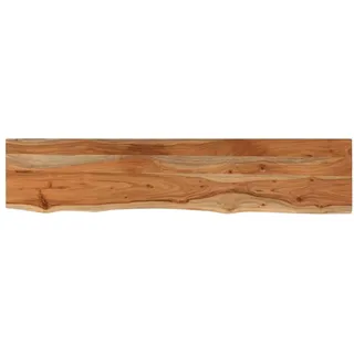 vidaXL Wandregal 100x20x3,8 cm Rechteckig Massivholz Akazie Baumkante
