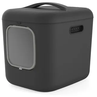 Rotho Katzentoilette WHITE Xl grau - Schwarz