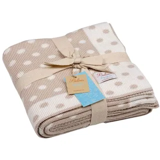 Plaid und Decken by Homemania bb16002 Decke, 100% Baumwolle, Beige, Einzelbett, 90 x 90 x 0.1 cm
