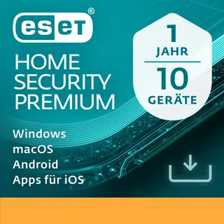 ESET HOME Security Premium 2026 ESD 10 Geräte 1 Jahr DE Win Android iOS