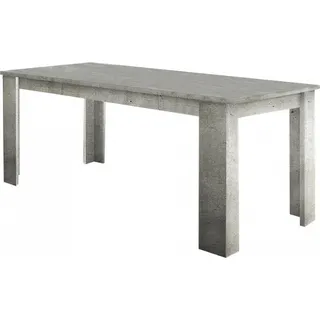 Ausziehbarer Esstisch Nanni, Ausziehbare Konsole bis zu 10 Sitzplätzen, ausziehbare Konsole 100 % Italy, cm 140/190x90h75, Zement - Grau
