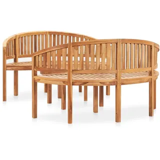 vidaXL 3-tlg. Garten-Lounge-Set Massivholz Teak - Braun