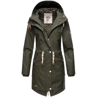 Regenjacke NAVAHOO "Regenjacke Tropical Storm OO", Damen, Gr. XS, grün (oliv), Obermaterial: 70% Polyester PES. 30% Polyurethan PU.  Obermaterial: Futter: 100% Polyester PES. 100% Polyester PES., Jacken Regenjacke