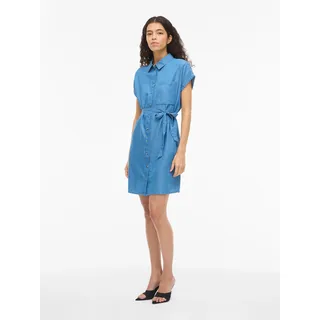 VILA Etuikleid Blusenkleid Blau 34