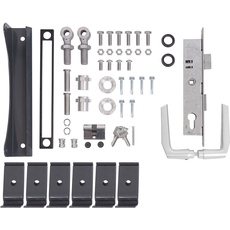 Alberts 678128 Zubehör-Set Flexo | für Einzeltor | bis 1200 mm Höhe | Stahl roh, verzinkt anthrazit kunststoffbeschichtet RAL 7016