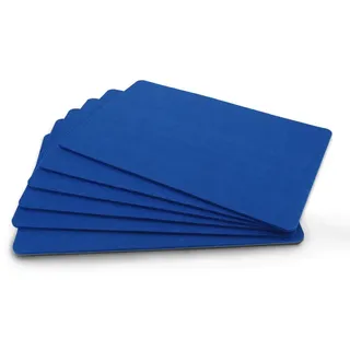 SwavGo Filz Untersetzer Tischset, 6er Platzset Bunte Filzunterlagen für Teller, Besteck, Gläser - Tischset abwaschbar (Marineblau)