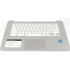 HP Top cover keyboard TouchPad, Notebook Ersatzteile, Silber, Weiss