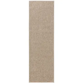 benuta Outdoorläufer Iowa Taupe 80x250 cm , Kunststoff , Rechteckig , 80x250 cm , wasserabweisend , Teppiche und Böden, Teppiche, Outdoorteppiche