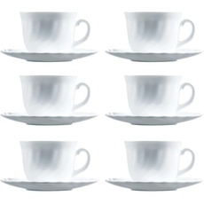 Bild Dajar TRIANON Kaffeeservice weiß, Glas, 6 Stück (1er Pack), 6