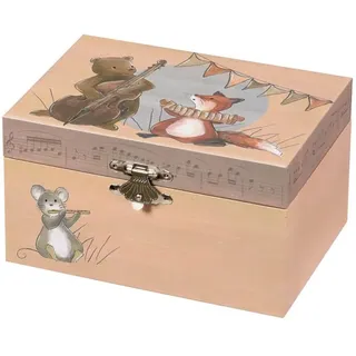 Egmont Toys Musikalische Schmuckdose – Schmuckkästchen Handkurbel-Spieluhr „Ballerina“ in 6 Designs Spiegel & Stauraum, ideal Geschenk ab 3 Jahren (Musiker)