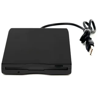 Kinetxiaxia Diskettenlaufwerk, USB, 3,5 Zoll, tragbar, 1,44 MB FDD, für Laptops mit Windows 10/7/8/XP/Vista, Plug-and-Play, keine zusätzlichen Treiber erforderlich – Schwarz
