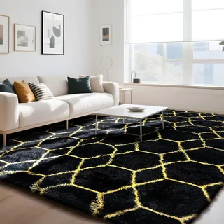 ZRSDIXKI Teppich Wohnzimmer 200 x 300 cm, Flauschiger Hochflor Teppich in Grau, waschbar und rutschfest, für Schlafzimmer