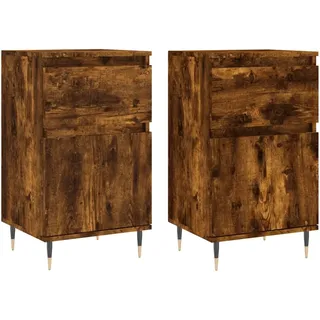 Sideboards 2 Stk. Räuchereiche 40x35x70 cm Holzwerkstoff - Braun