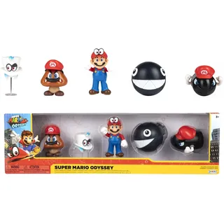 Nintendo Super Mario Mario Odyssey 5er Pack, 6 cm