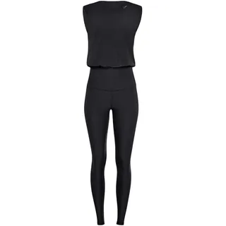 Winshape Damen Functional Comfort Jumpsuit JS102LSC, Comfort Style, Fitness Freizeit Yoga Pilates, Schwarz