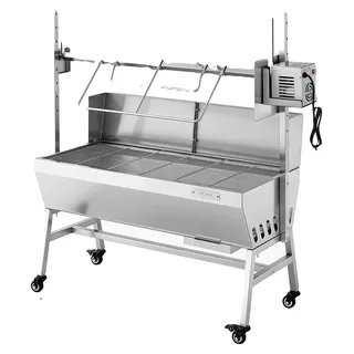 Outdoor-Drehspießgrill, 132 lbs Kapazität, 38W Motor, 37inch mit Baffle