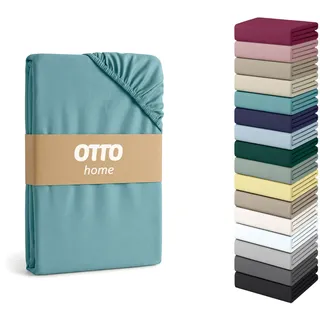 OTTO home Spannbettlaken Jersey-Elasthan 160 x 200 cm blau