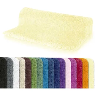 Spirella Badteppich Badematte Duschvorleger Mikrofaser Hochflor | flauschig | rutschhemmend | geeignet für Fußbodenheizung | 70x120 cm | Gelb