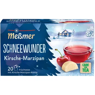 Meßmer Schneewunder | Früchtetee mit Kirsche-Marzipan-Aroma| 20 Teebeutel | Vegan | Glutenfrei | Laktosefrei