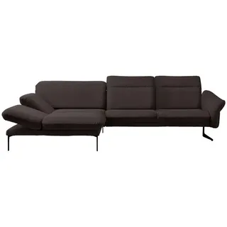Himolla Ecksofa , Dunkelbraun , Metall , Ottomane links, L-Form , 299x203 cm , Blauer Engel, Goldenes M, Made in Germany, Emas , Typenauswahl, Lederauswahl, Stoffauswahl, Sitzqualitäten, seitenverkehrt erhältlich, Hocker erhältlich, Rücken echt, individuell planbar , Wohnzimmer, Sofas & Couches, Wohnlandschaften, Ecksofas