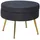 Hocker Calm Gepolsterter Hocker mit Charme Samt 52 x 41 x 52 cm Schwarz