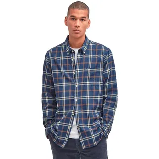 Barbour Crossfell Tailored Langarmhemd - Blue - XL