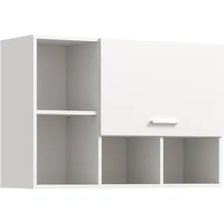 WELLTIME "FALAS, Breite 95cm, 1 Klappe, 5 Fächer", weiß nb), B:95cm H:64cm T:34cm, Holzwerkstoff, Schränke, Hängeschrank, Schrank, Wandschrank, Badschrank, Wäscheschrank,