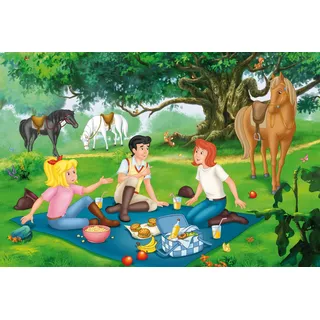 Schmidt Spiele 56569 Bibi & Tina, Picknick an der Alten Eiche, 100 Teile Kinderpuzzle