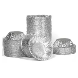 CHSYOO 200 x runde Egg Tart Form Einweg Aluminiumfolie Tassen Backfolienschalen, für Backen kleine Kuchen Muffins Gebäck Pudding Dessert Cupcake