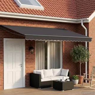 vidaXL Elektrische ausziehbare Markise Anthrazit 5 x 3 m - Grau