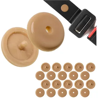 Gurt Knopf für Autogurt, 10 Paare, Hartplastik, Beige, für viele KFZ-Gurte, Sicherheitsgurt Rücklauf Sicherung, Sicherheitsgurt Nieten, Autogurt Niete Sitz, Autositz Gurtreparatur, Ersatzteil PKW