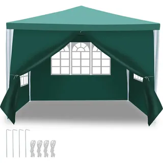 Yakimz Pavillon Seitenteile Camping Partyzelt Festzelt Stabilitat Partyzelte 3x3m Grün - Grün