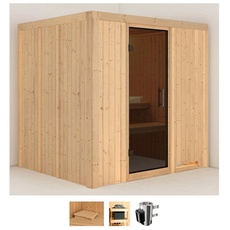 Bild von Sauna »Dima«, (Set), 3,6-kW-Plug & Play Ofen mit integrierter Steuerung, beige