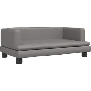 vidaXL Kindersofa Grau 80x45x30 cm Kunstleder - Grau