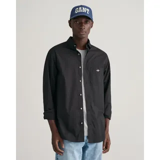 GANT für Herren. 3000100 Klassisches Popeline-Hemd Regular Fit Popeline Hemd - schwarz XL