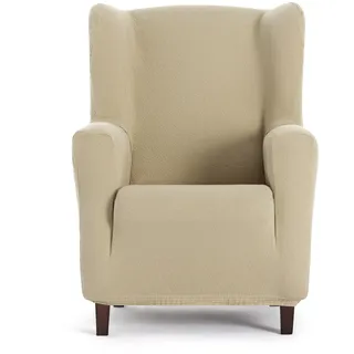 EYSA Bi-elastischer Sofabezug für Ohrensessel, Beige, Harlem-Design