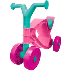 BIG - Flippi Pink Laufrad, bis zu 25 kg Tragkraft, handlich und platzsparend, ab 18 Monaten, L x B x H - 21 x 49 x 36 cm, rot, grün, schwarz
