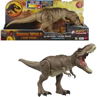 Mattel JURASSIC WORLD T-Rex Total Attack Dinosaurierfiguren HXF53