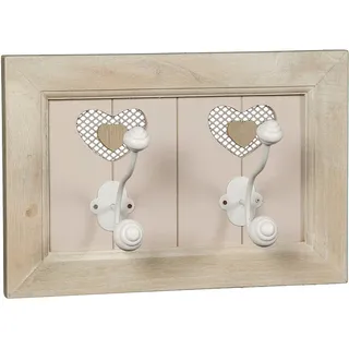 Ambiente Haus Garderobenhaken »Country Garderobe 2er Haken 33cm«, weiß