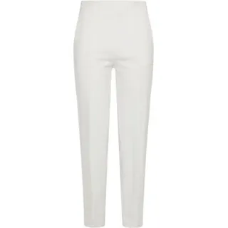 Deha Damen Zigarettenhose aus Viskose-Mix mit Reißverschluss und zwei Seitentaschen - Weiß