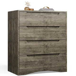 Bealife Kommode, 4-Schubladen-Kommode fürs Schlafzimmer, Sideboard-Schubladenschrank, Weißer Schubladenschrank für Wohnzimmer, Büro, Schlafzimmer, 71 x 41 x 82 cm
