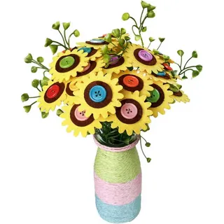 DIY Blumenstrauß in einer Flasche - Sonnenblumen