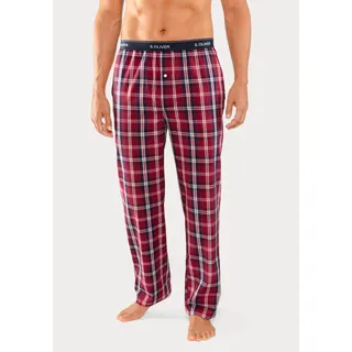 Webhose S.OLIVER, Herren, Gr. 52/54 (L), N-Gr, rot (rot, kariert), Web, Obermaterial: 100% Baumwolle, kariert, Basic, bequem lang, Hosen Webhose, mit Markenlogo im Bund
