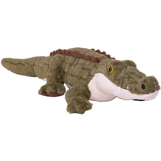 Wild Republic Earthkins Krokodil, Kuscheltier, 38 cm, Plüschtier, Füllung aus recycelten Wasserflaschen, Umweltfreundlich