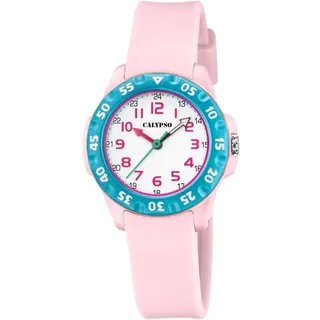 Calypso Junior K5829/2 Gehäusefarbe Rosa Kautschukarmband Blau