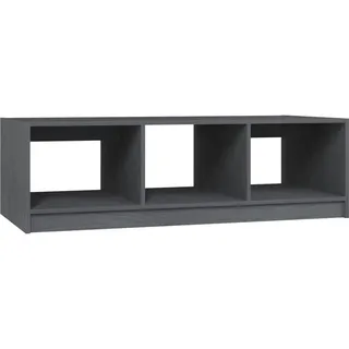 vidaXL Couchtisch Grau 110x50x34 cm Massivholz Kiefer - Grau