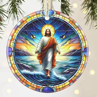 Krippenornamente, Krippe Anhänger, Jesus Ornament, Acryl Weihnachtskrippe Ornament, Weihnachten Jesus Krippen Ornamente, Weihnachts Krippe Hängedeko, Weihnachtsschmuck