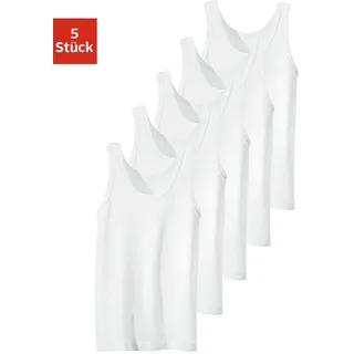 Unterhemd H.I.S, Jungen, Gr. 182, 5 Stk., N-Gr, weiß, Feinripp, Obermaterial: 100% Baumwolle, unifarben, körpernah, tiefer Rundhals, Unterhemden Unterhemd, Feinripp-Qualität, reine Baumwolle, Topseller