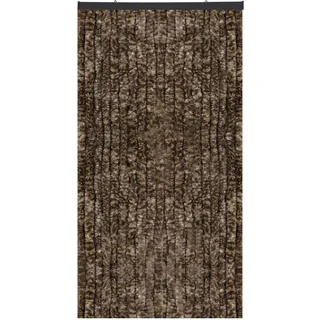 Arsvita Flauschvorhang 80x220 cm in Meliert beige - braun, Perfekter Insekten- und Sichtschutz für Ihre Balkon- und Terrassentür, viele Farben