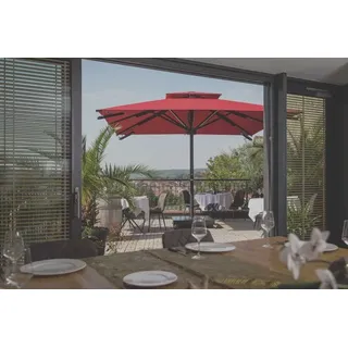 CARAVITA Big Ben - Robuster Großschirm für höchsten Komfort (Caravita Schirmgrößen Acryl: 300cm x 400cm rechteckig)